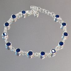 сребърна гривна - цирконий